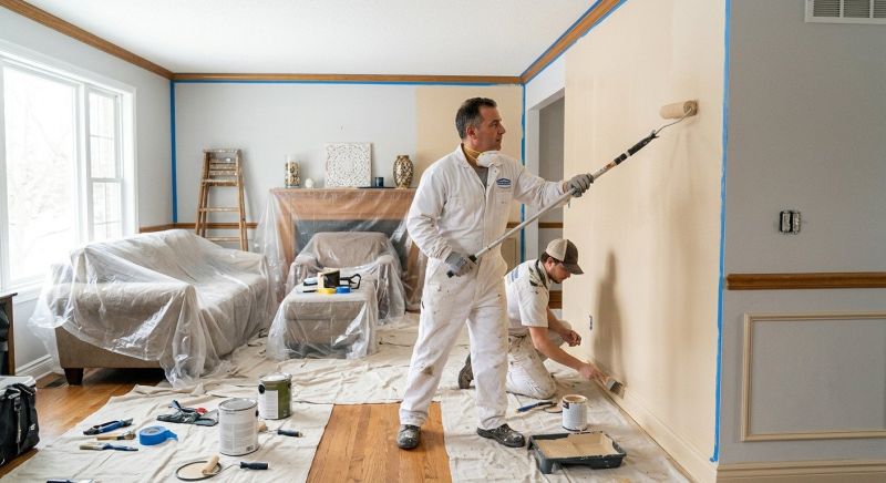 Stucco Ceiling Painting in Kansas City, KS