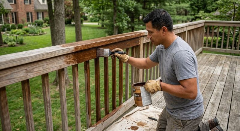Wood Mantel Staining in Waco, TX